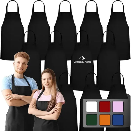 Custom Unisex Black Aprons