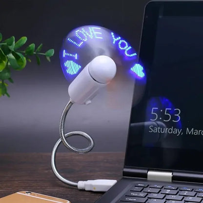 LED Message Fan with Programmable Display