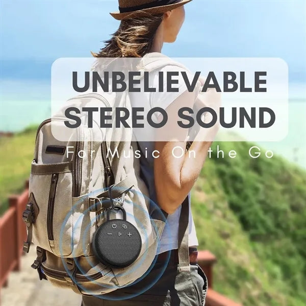Waterproof & Portable Bluetooth Speaker With Carabiner