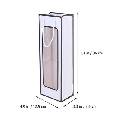 Kraft Paper Clear Wine Gift Bag
