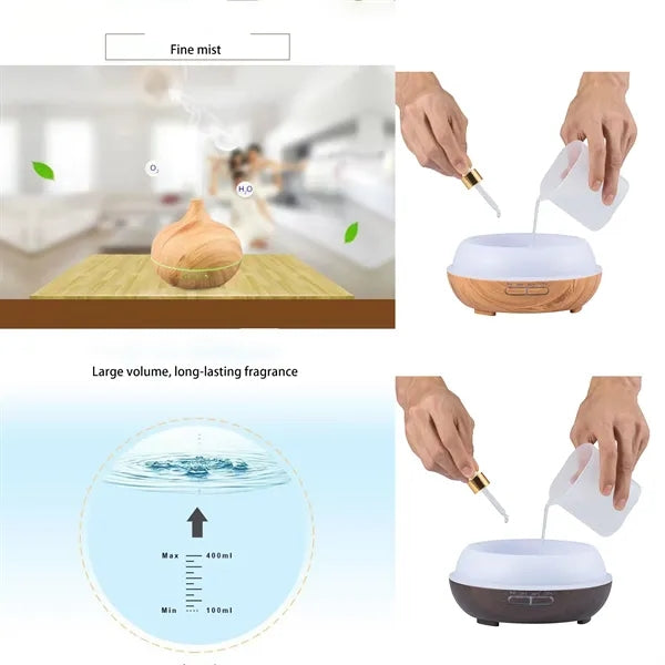 Wood Grain Aromatherapy Humidifiers Bluetooth Speaker