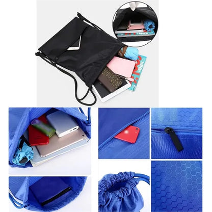 Nylon Waterproof Drawstring Bag Outdoor Fitness Sports
