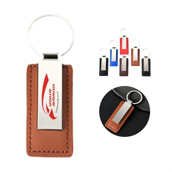 Leather Key Ring Chain Handmade Metal Custom Business