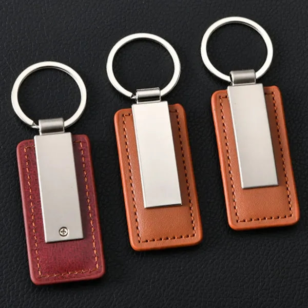 Leather Key Ring Chain Handmade Metal Custom Business