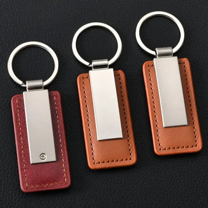 Leather Key Ring Chain Handmade Metal Custom Business