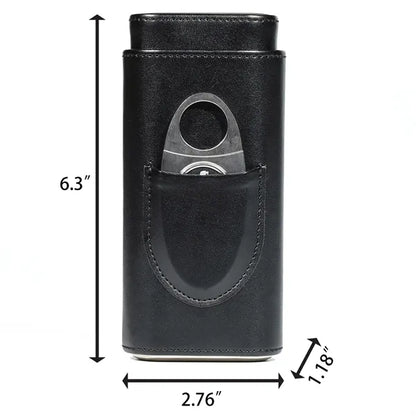 Cigar Gift Box Case Portable With Cutter