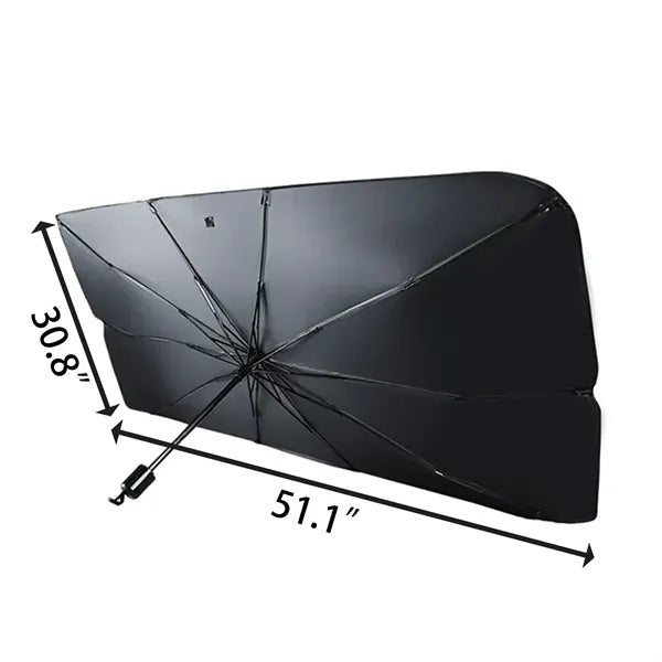 Car Windshield Sun Shade Umbrella With Storage Pouch