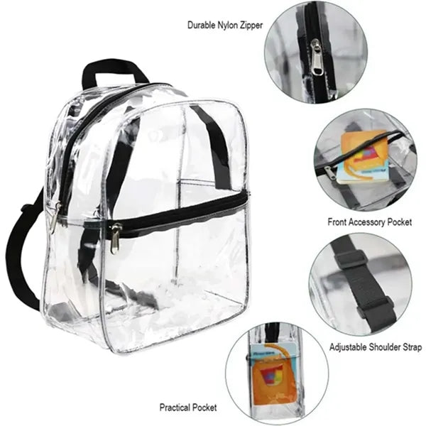 PVC Transparent Mini Backpack for Students
