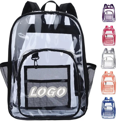 Sturdy High Capacity Transparent PVC Backpack For Student