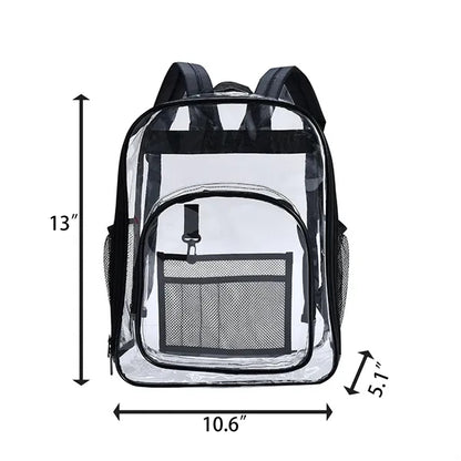 Sturdy High Capacity Transparent PVC Backpack For Student