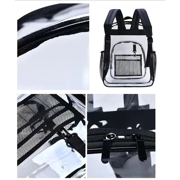 Sturdy High Capacity Transparent PVC Backpack For Student