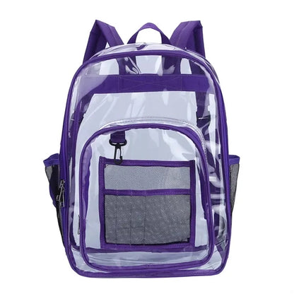 Sturdy High Capacity Transparent PVC Backpack For Student