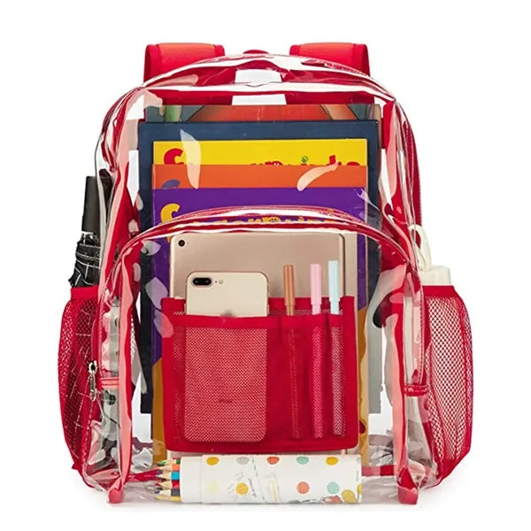 Sturdy High Capacity Transparent PVC Backpack For Student