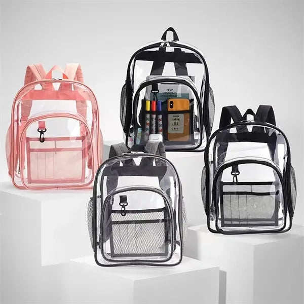 Sturdy High Capacity Transparent PVC Backpack For Student