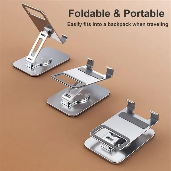Phone Tablet Holder with 360 Rotating Base