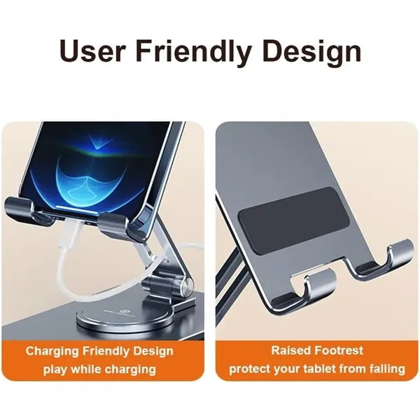 Phone Tablet Holder with 360 Rotating Base