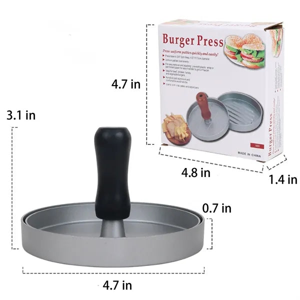 Round Aluminum Hamburger Press