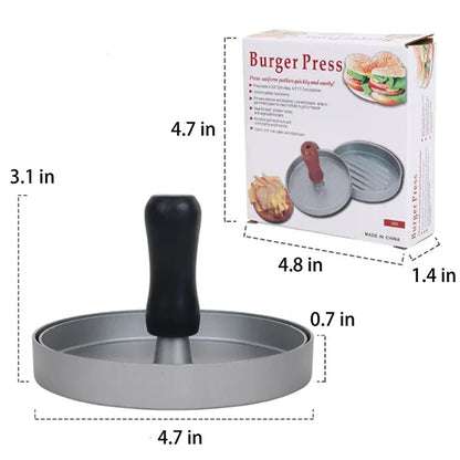 Round Aluminum Hamburger Press