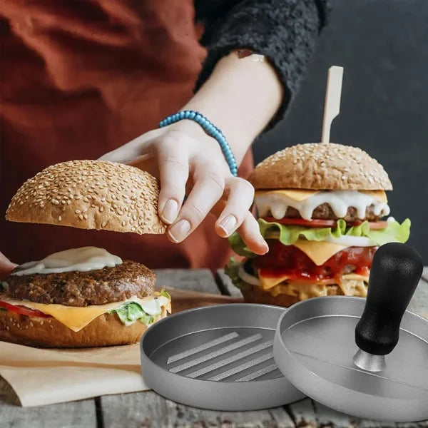 Round Aluminum Hamburger Press