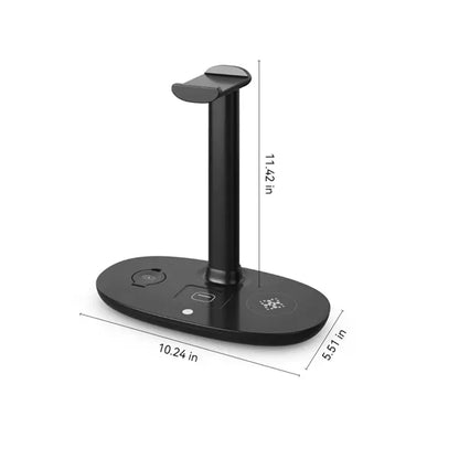 4 in 1 Charging Station Headset Stand with Wireless Charger