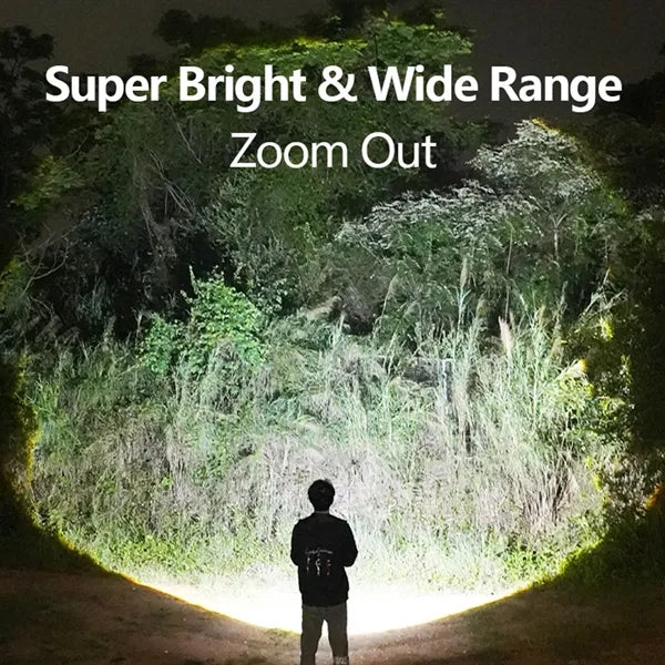 Compact Rechargeable LED Flashlight with Hook