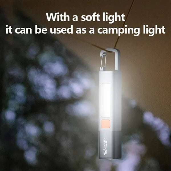 Compact Rechargeable LED Flashlight with Hook