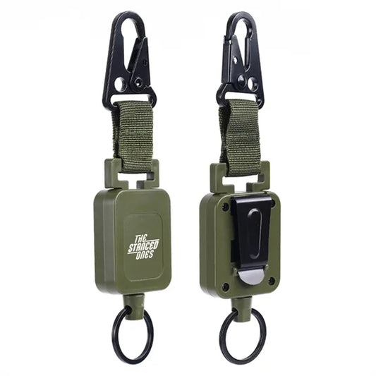 Retractable Badge Reel with Carabiner and Metal Clip
