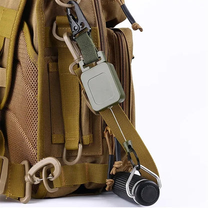 Retractable Badge Reel with Carabiner and Metal Clip