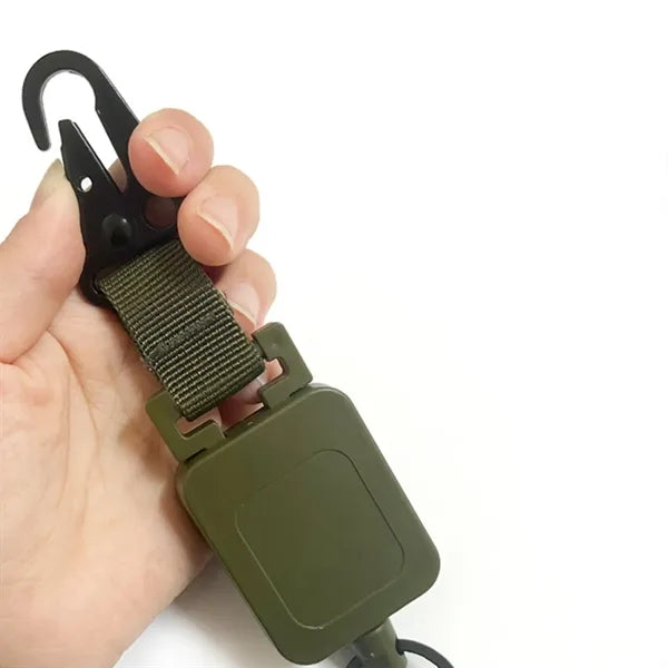 Retractable Badge Reel with Carabiner and Metal Clip