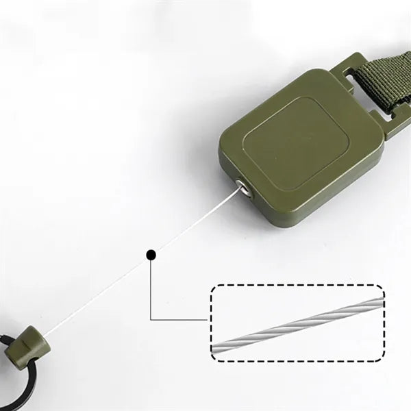 Retractable Badge Reel with Carabiner and Metal Clip
