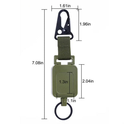 Retractable Badge Reel with Carabiner and Metal Clip