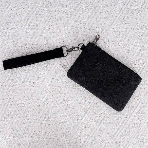 Compact Canvas Wristlet Wallet