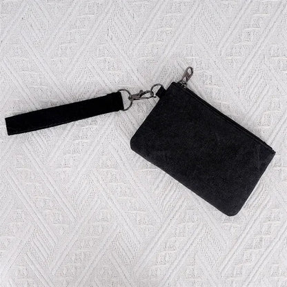 Compact Canvas Wristlet Wallet