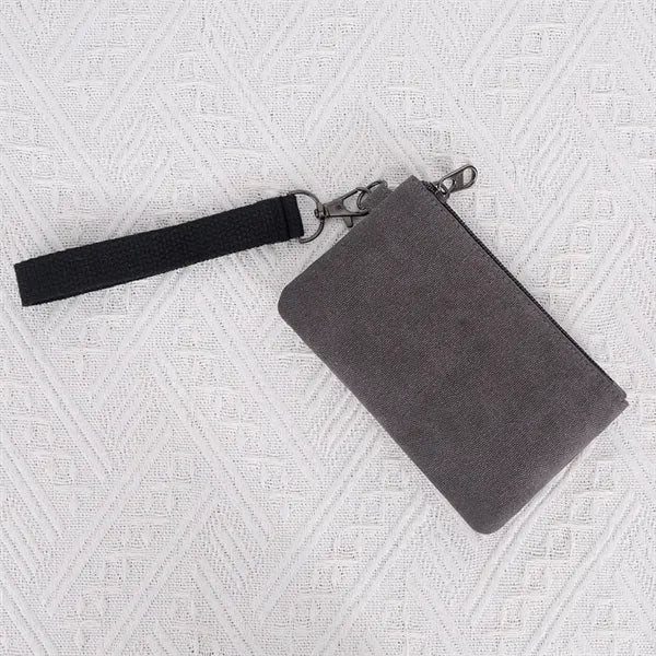 Compact Canvas Wristlet Wallet