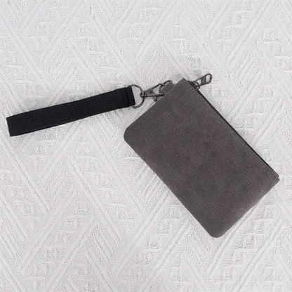 Compact Canvas Wristlet Wallet