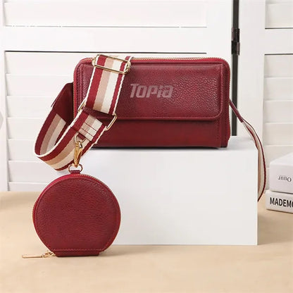 Leather Multi-Function Crossbody Bag Set