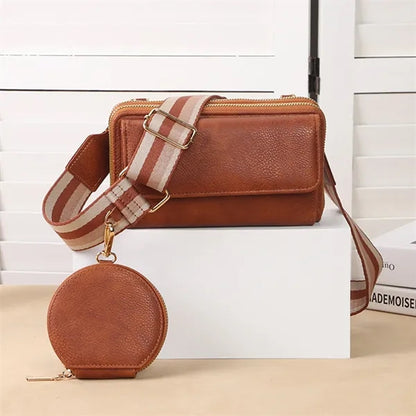 Leather Multi-Function Crossbody Bag Set