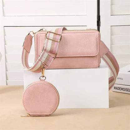 Leather Multi-Function Crossbody Bag Set