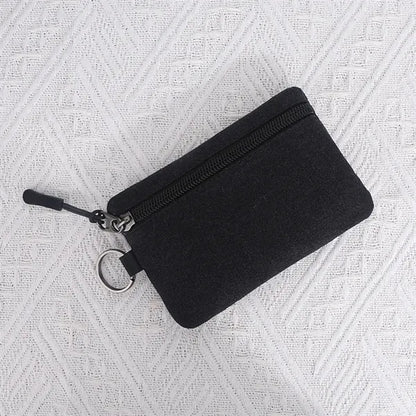 Compact Canvas Coin and Key Pouch