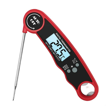 Foldable Stainless Steel Probe Digital Meat Thermometer
