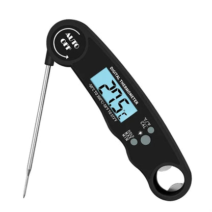 Foldable Stainless Steel Probe Digital Meat Thermometer