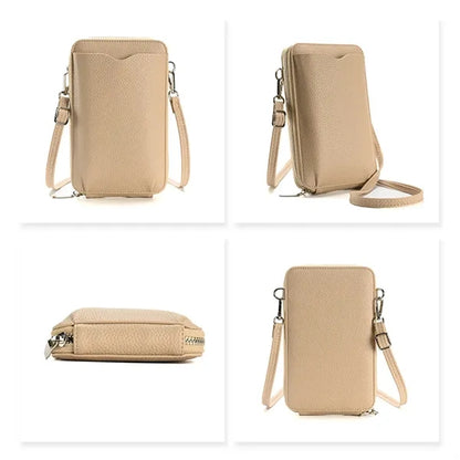 Leather Crossbody Phone Pouch