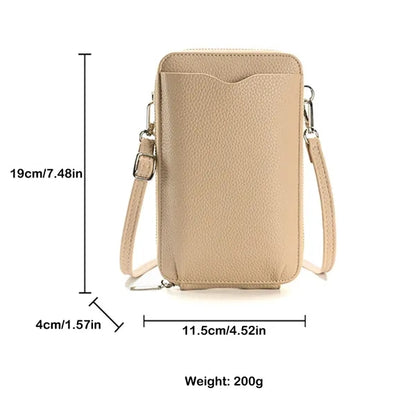 Leather Crossbody Phone Pouch