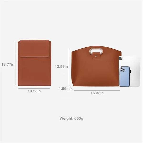 Executive Leather Laptop Tote Bag