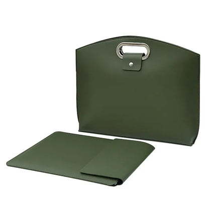 Executive Leather Laptop Tote Bag