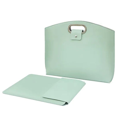 Executive Leather Laptop Tote Bag
