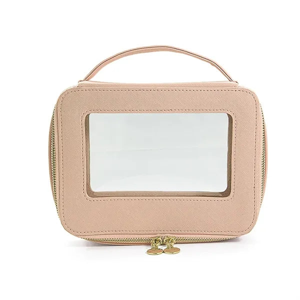 High-End Portable Cosmetic Case with Clear Window