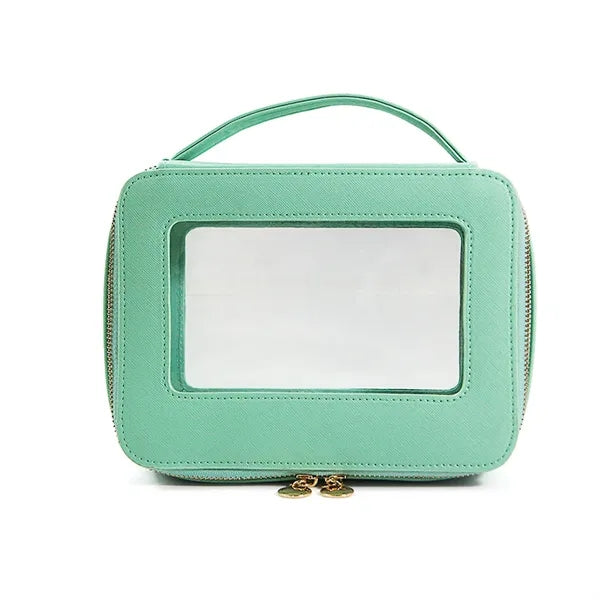 High-End Portable Cosmetic Case with Clear Window