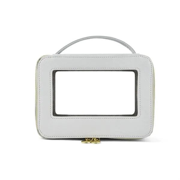 High-End Portable Cosmetic Case with Clear Window