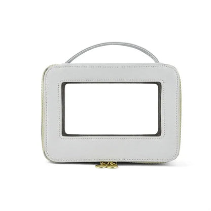High-End Portable Cosmetic Case with Clear Window